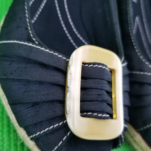 ✅Naturalizer BASHFUL Black Fabric Espadrille Peep Toe Wedge Shoes Women’s Sz 7M - Picture 14 of 16